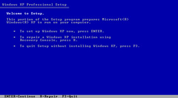Windows XP стартовой