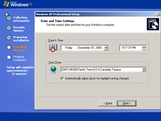 windows xp install